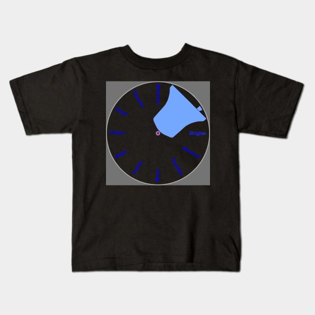 Bell Tower Wall Clock - Sky Blue Kids T-Shirt by Grandsire